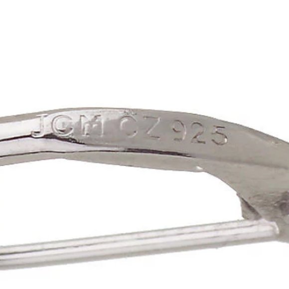 QVC Epiphany Platinum Clad Diamonique Pink Heart Drop Earrings  0376 - Picture 3 of 3